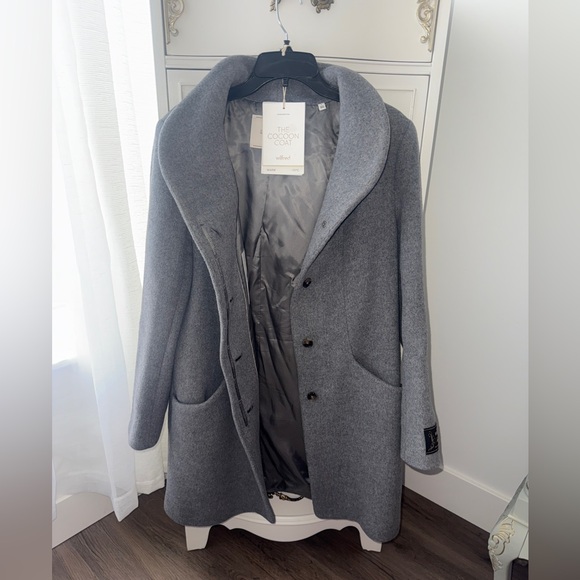 Aritzia Wilfred New Cocoon Coat, Heather Dark Grey (sold out at Aritzia) - Picture 3 of 9